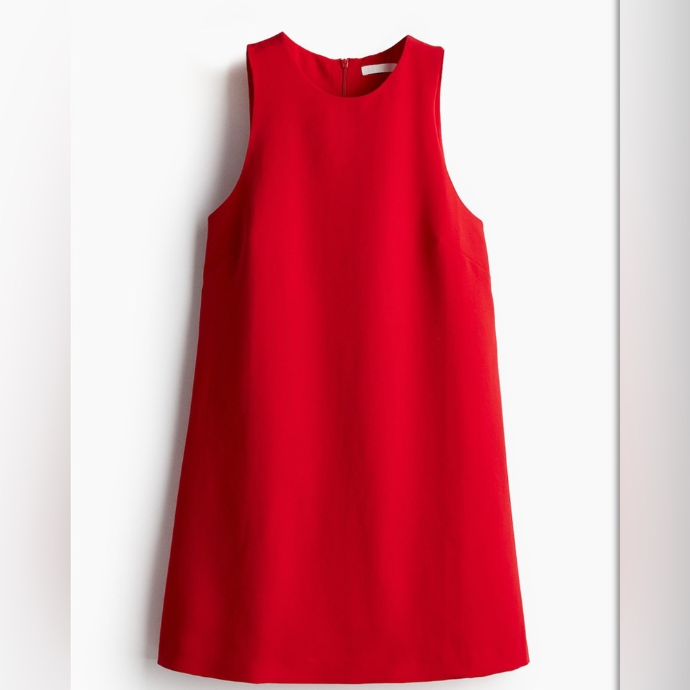 H&M A-Line Red Sleeveless Dress